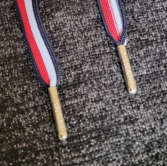 Tommy Hilfiger Women's Sz XL Black Glitter Hoodie with Drawstrings LIKE NEW - Picture 8 of 11